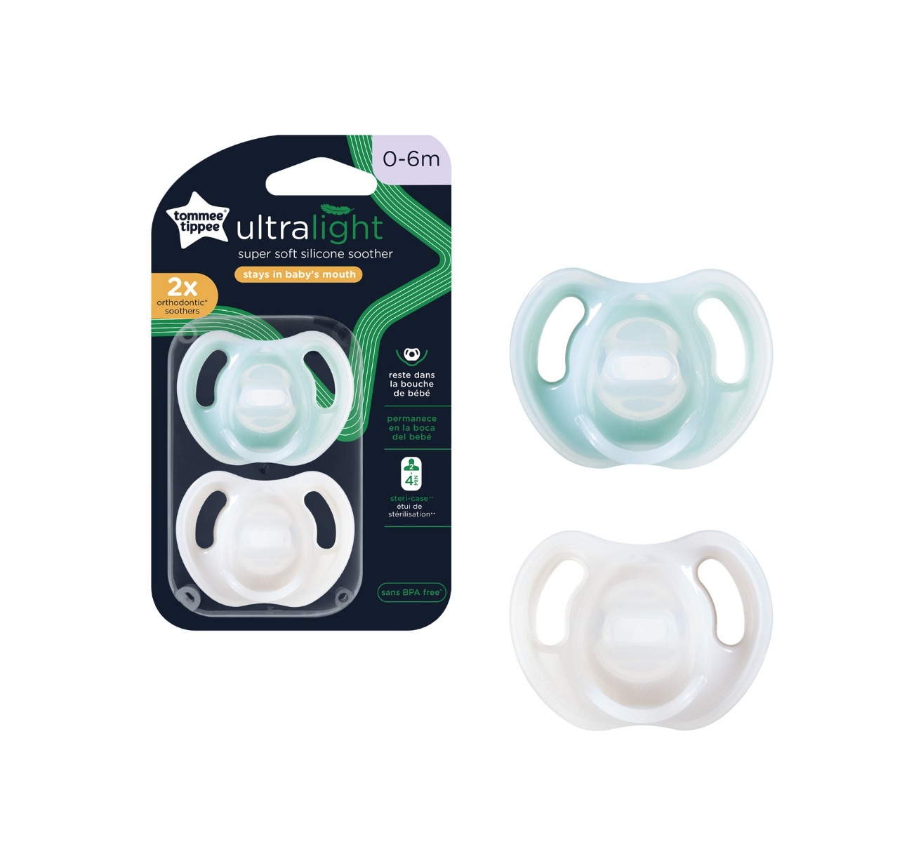 Tommee Tippee Šidítko silikon Ultra-light 0-6m 2 ks Tommee Tippee