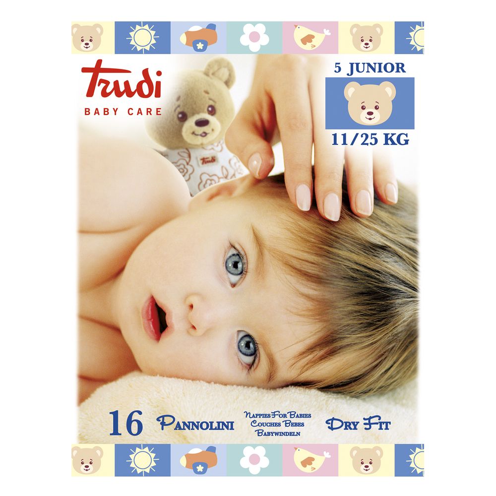 Trudi Dětské pleny Dry Fit s vrstvou Perfo-Soft junior 11-25 kg 16 ks Trudi
