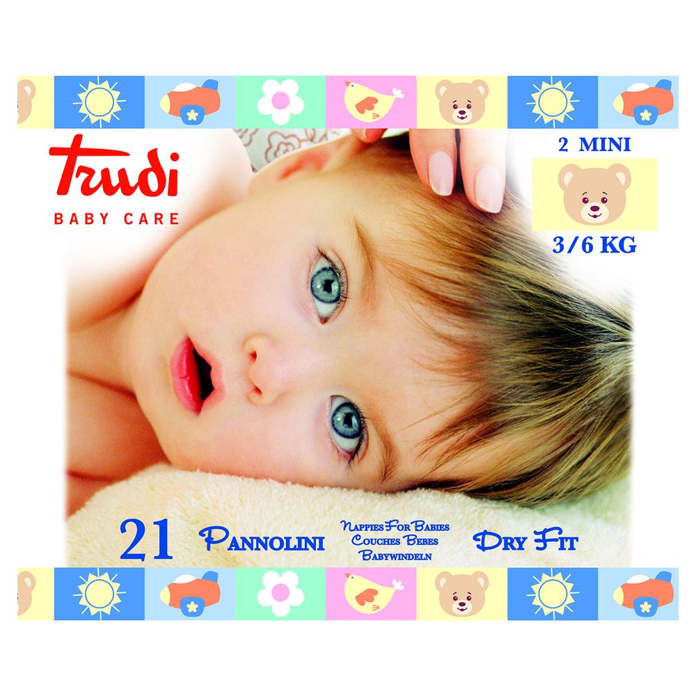 Trudi Dětské pleny Dry Fit s vrstvou Perfo-Soft mini 3-6 kg 21 ks Trudi