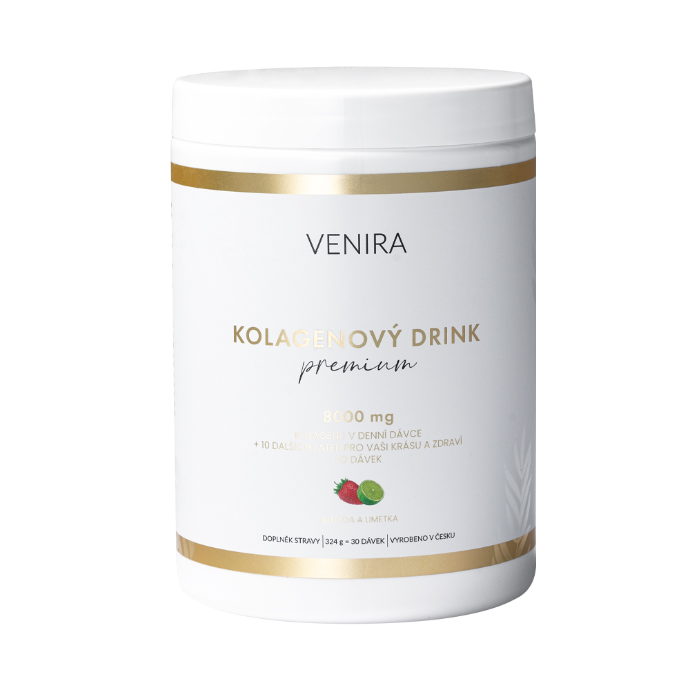 Venira Premium kolagenový drink jahoda a limetka 324 g Venira