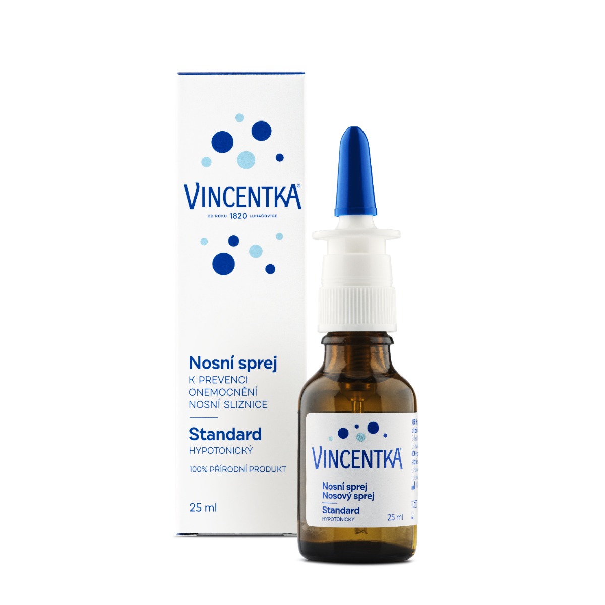 Vincentka Nosní sprej STANDARD hypotonický 25 ml Vincentka