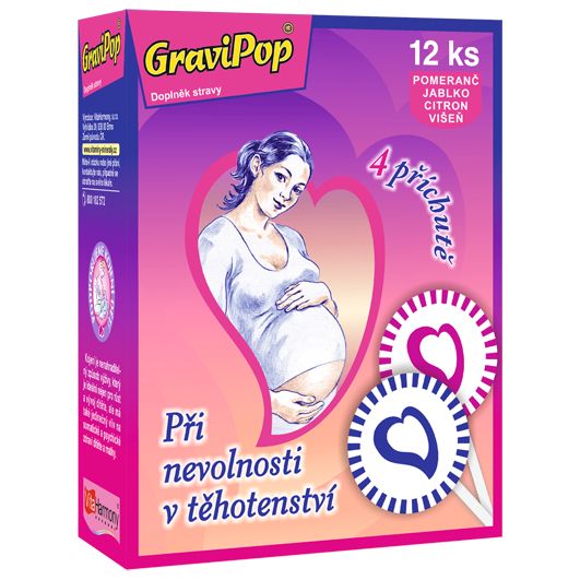 VitaHarmony GraviPop lízátka při nevolnosti v těhotenství 12 ks VitaHarmony