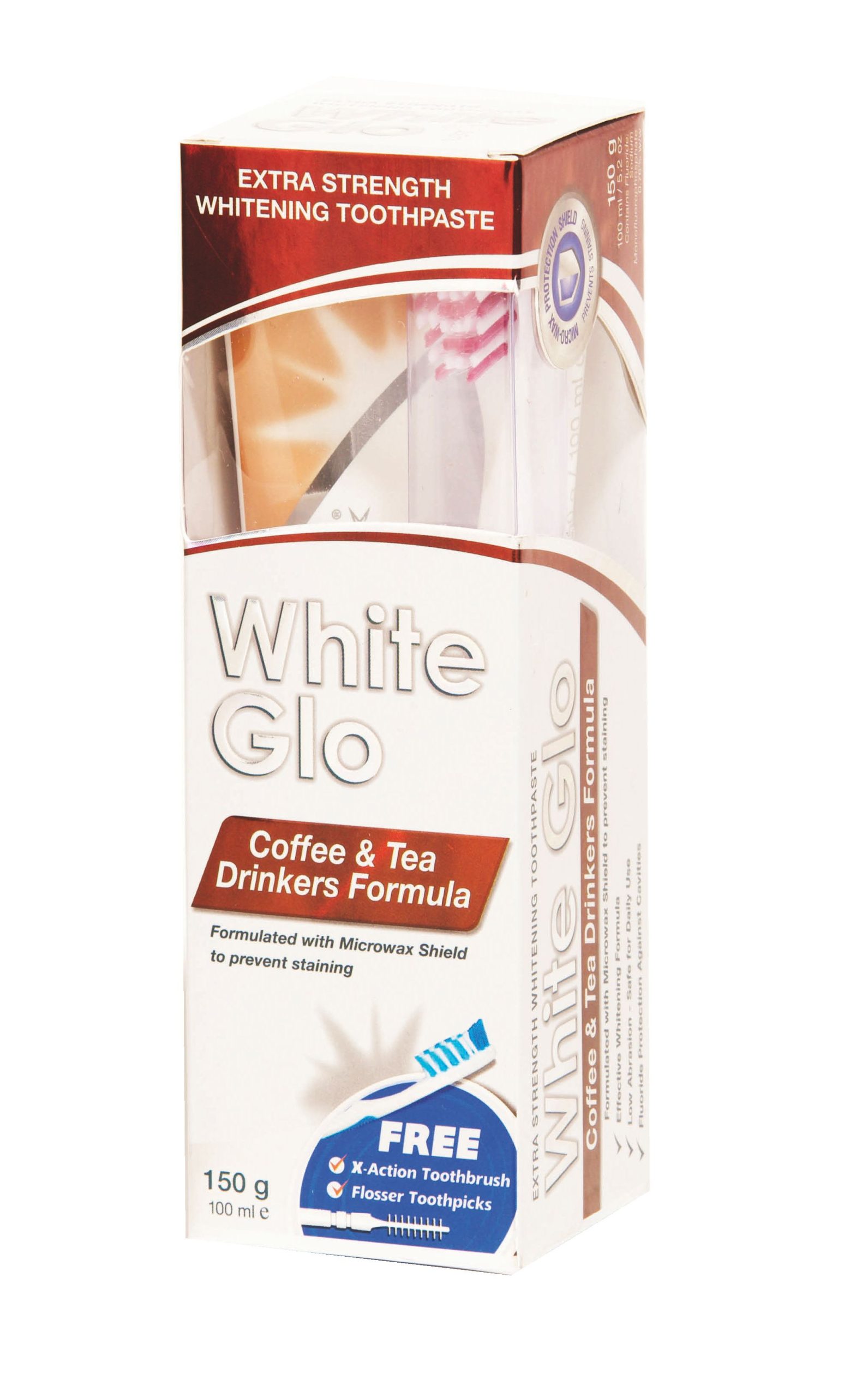 White Glo Coffee &Tea Drinkers Formula bělicí zubní pasta 150 g + kartáček White Glo