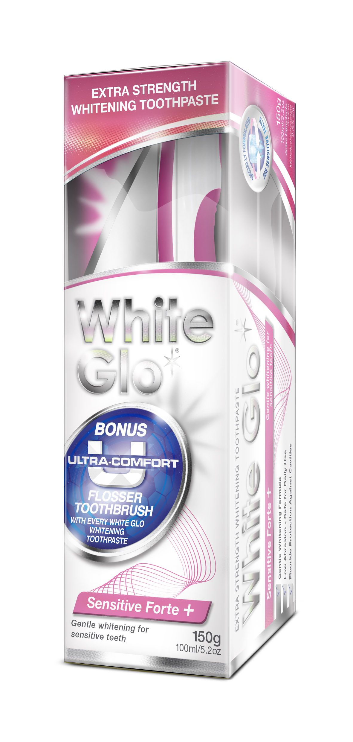 White Glo Sensitive Forte+ bělicí zubní pasta + kartáček White Glo