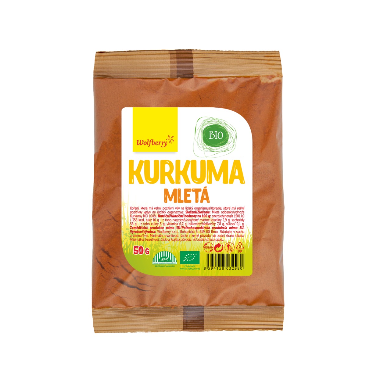 Wolfberry Kurkuma mletá BIO 50 g Wolfberry