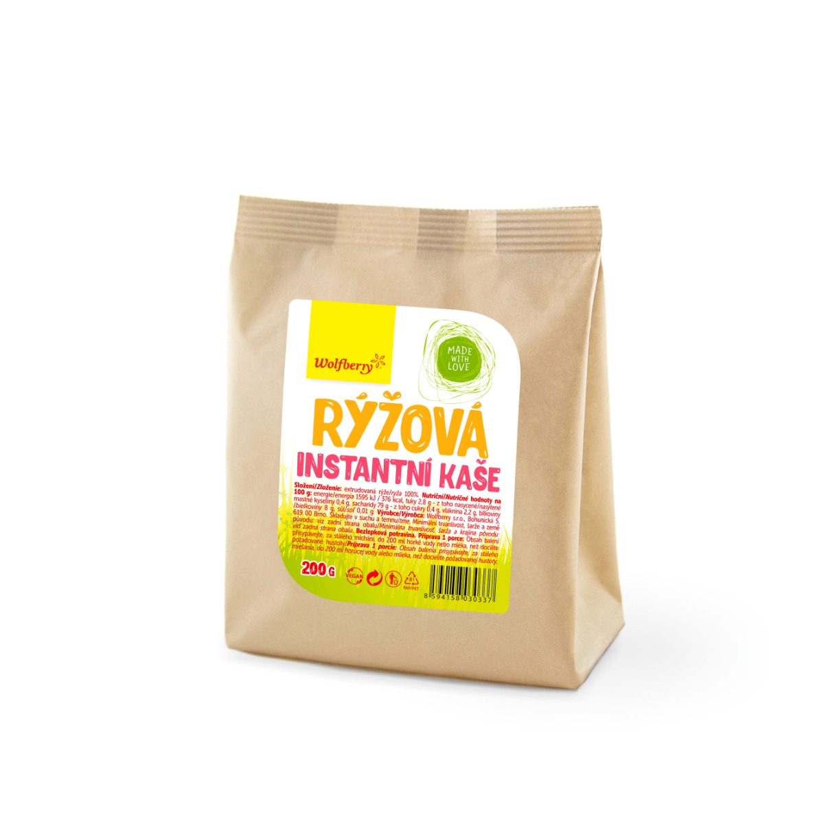 Wolfberry Rýžová kaše 200 g Wolfberry