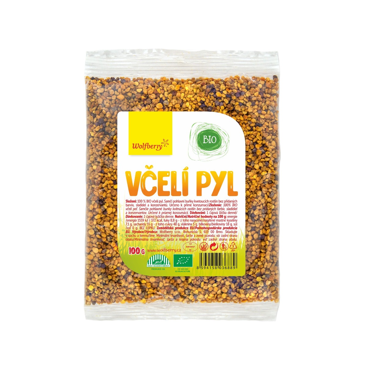 Wolfberry Včelí pyl BIO 100 g Wolfberry