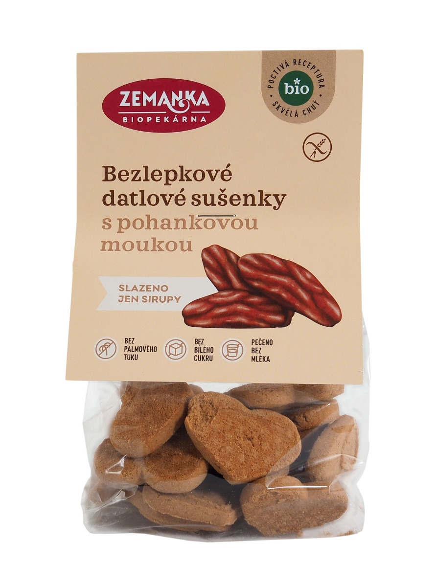 Zemanka BIO Bezlepkové sušenky pohankovo-datlové 100 g Zemanka