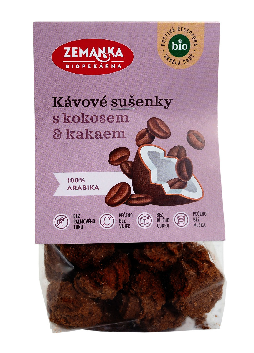 Zemanka BIO Kávové hrudky s kokosem 100 g Zemanka