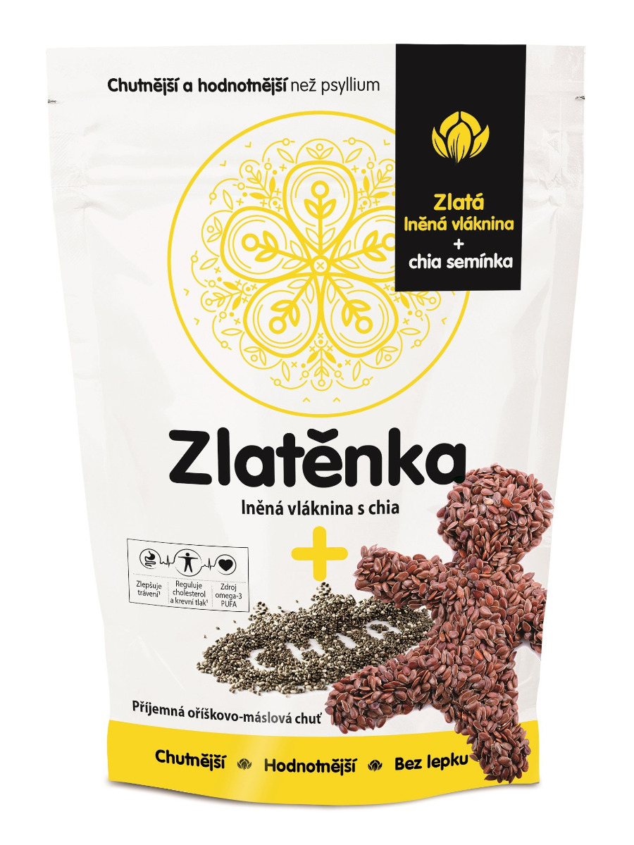 Zlatěnka lněná vláknina s chia 300 g Zlatěnka