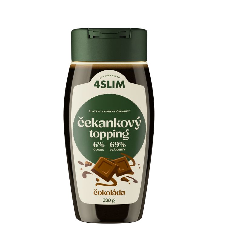 4Slim Čekankový topping čokoláda Premium 330 g 4Slim