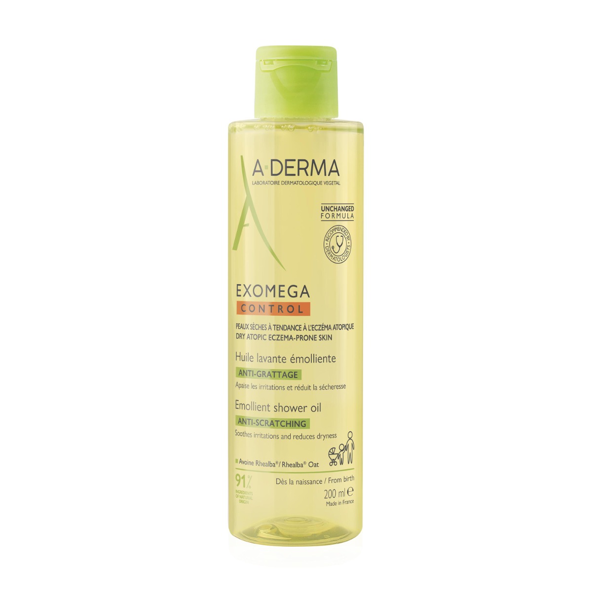 A-Derma Exomega Control Zvláčňující sprchový olej 200 ml A-Derma