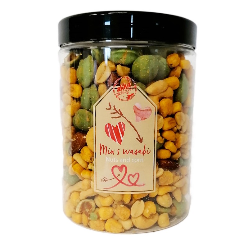 Alika Mix s wasabi solený 450 g dóza Alika
