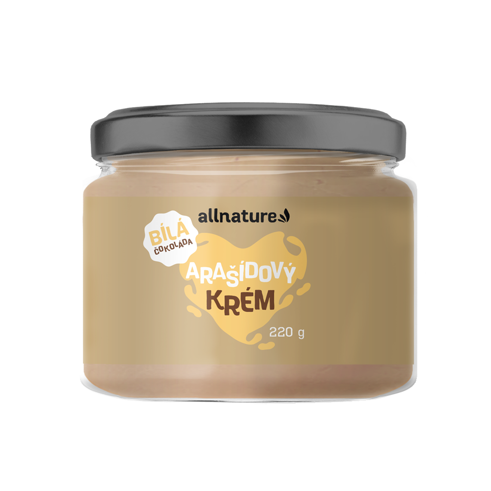 Allnature Arašídový krém bílá čokoláda 220 g Allnature