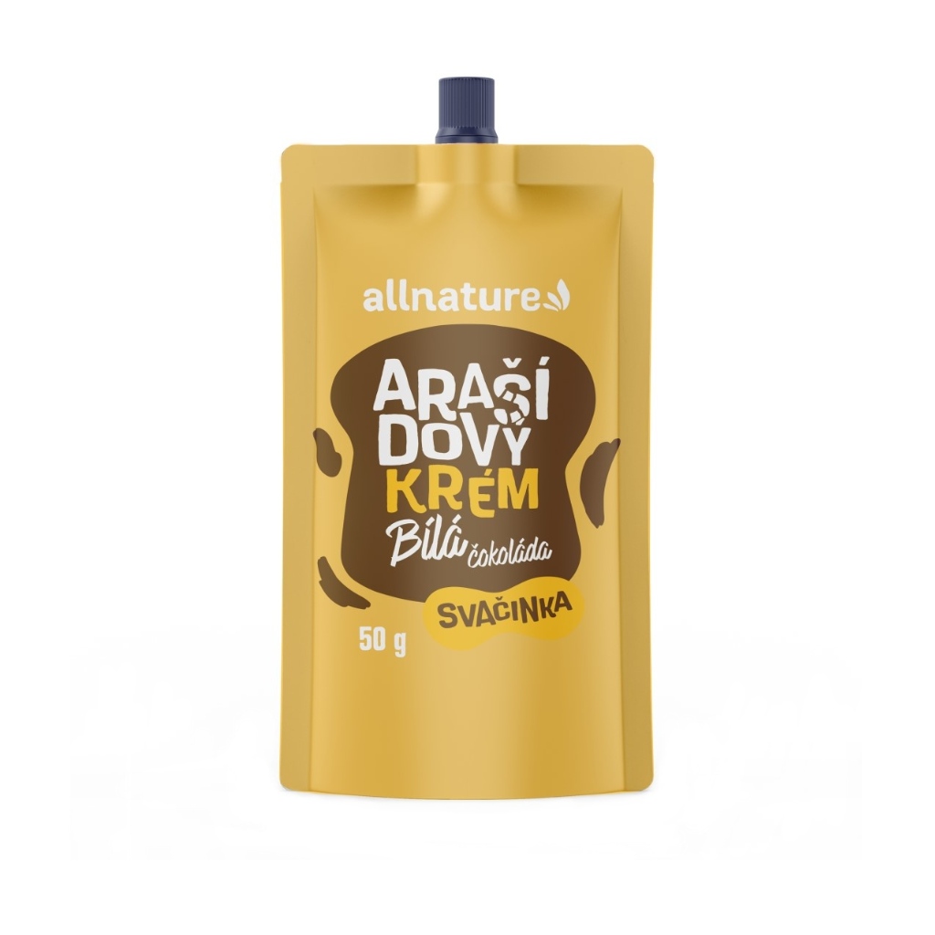 Allnature Arašídový krém s bílou čokoládou 50 g Allnature