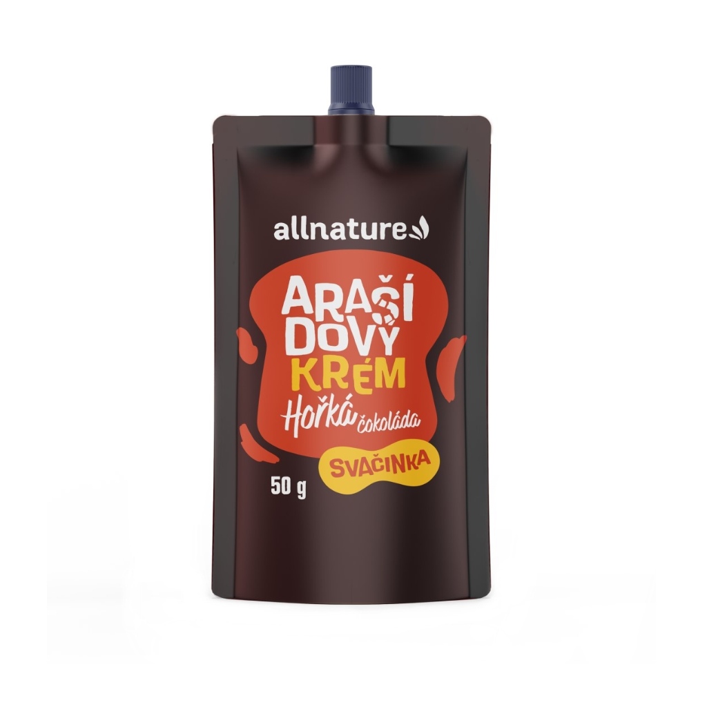 Allnature Arašídový krém s hořkou čokoládou 50 g Allnature