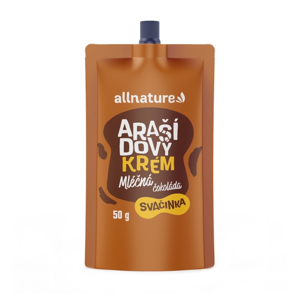 Allnature Arašídový krém s mléčnou čokoládou 50 g Allnature