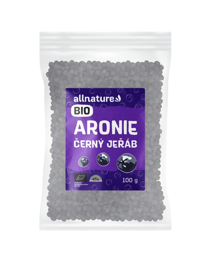 Allnature Aronie černý jeřáb BIO plody 100 g Allnature
