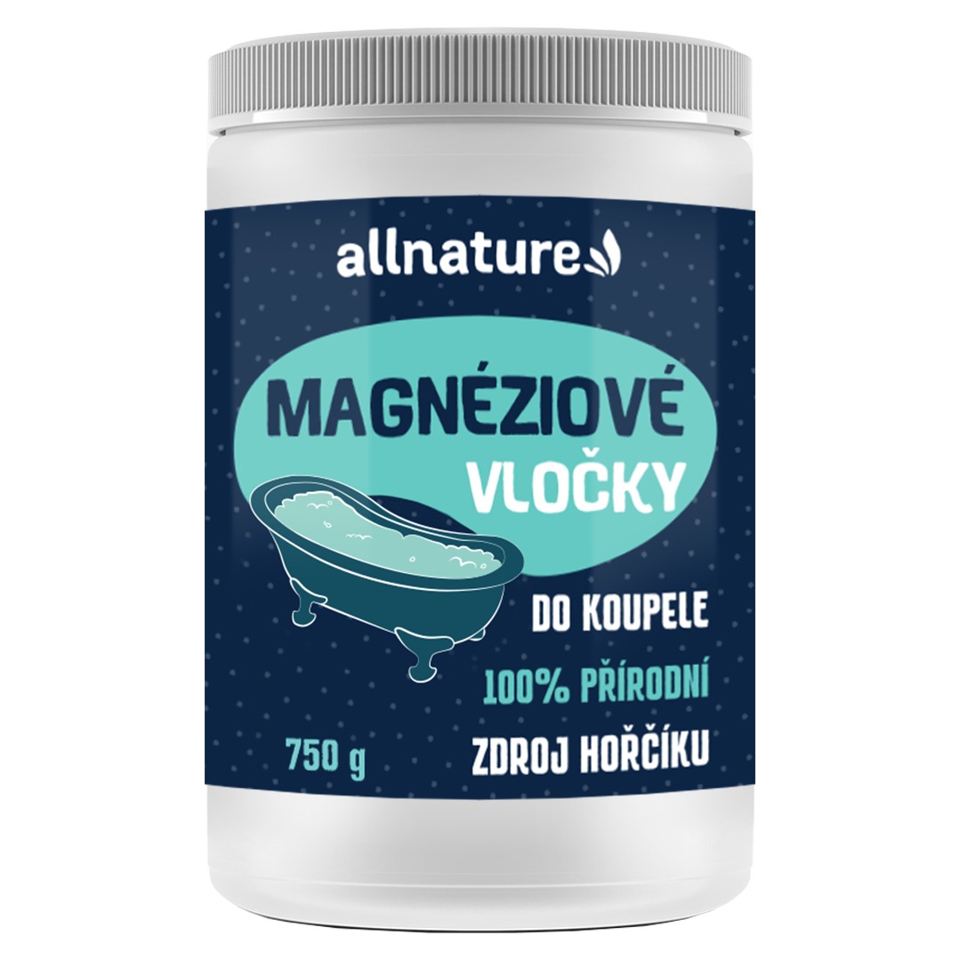 Allnature Magnéziové vločky do koupele 100% 750 g Allnature
