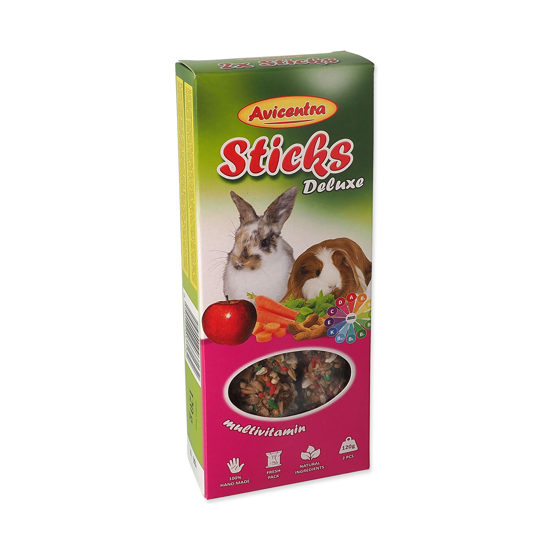 Avicentra Deluxe velký hlodavec tyčinka s vitamíny a medem 2 ks Avicentra