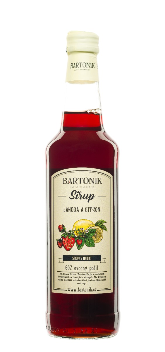 BARTONIK Sirup jahoda & citron 500 ml BARTONIK