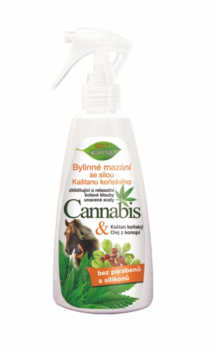 BIO BIONE Cannabis Bylinné mazání s kaštanem koňským 260 ml BIO BIONE