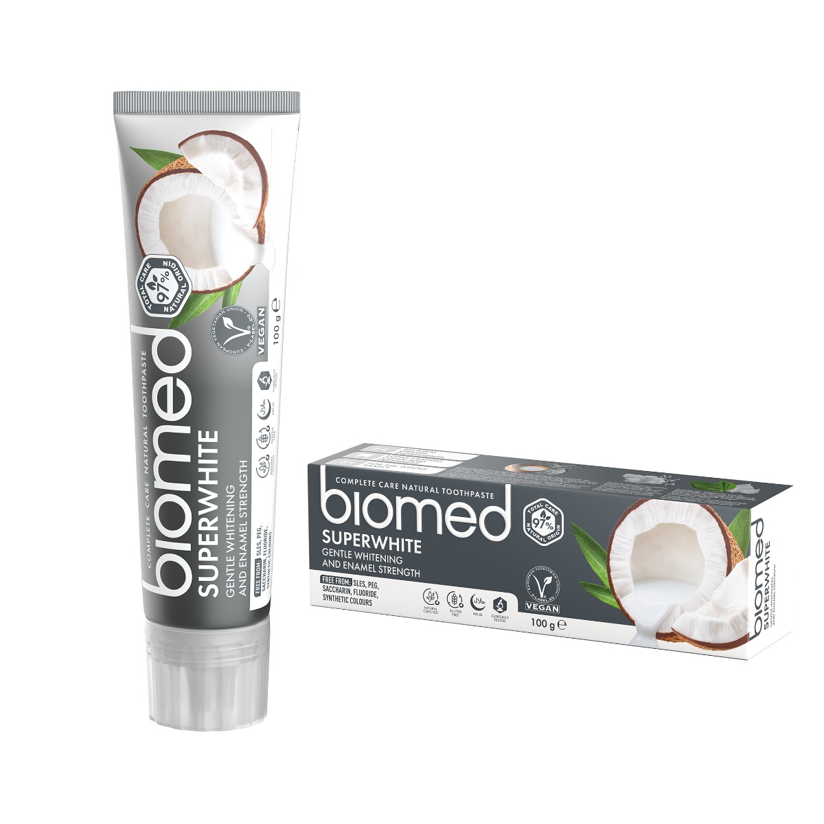 BIOMED Supewhite s kokosovým olejem bělicí zubní pasta na citlivé zuby 100 g BIOMED