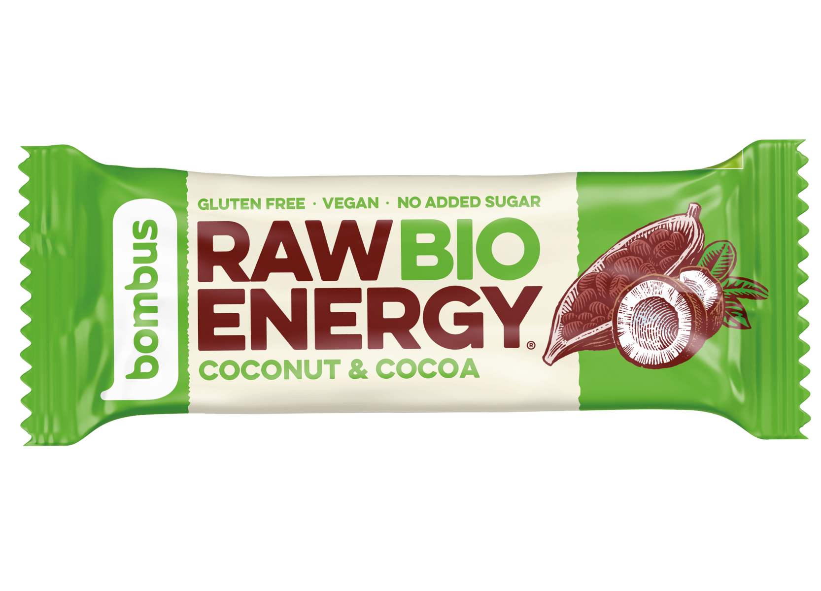 Bombus Raw Energy Tyčinka Cocoa + coconut 50 g Bombus