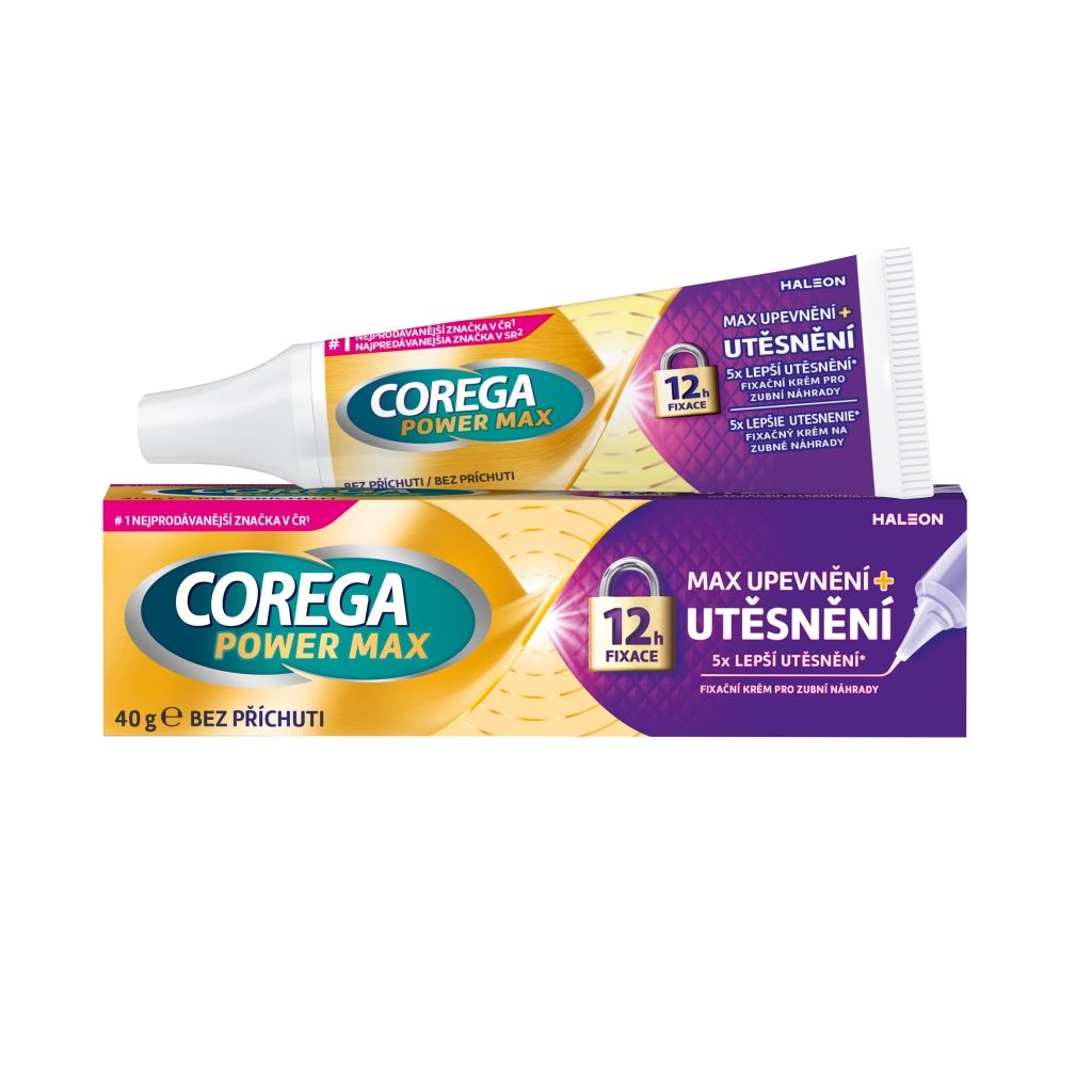 Corega Power Max Upevnění + Utěsnění fixační krém 40 g Corega