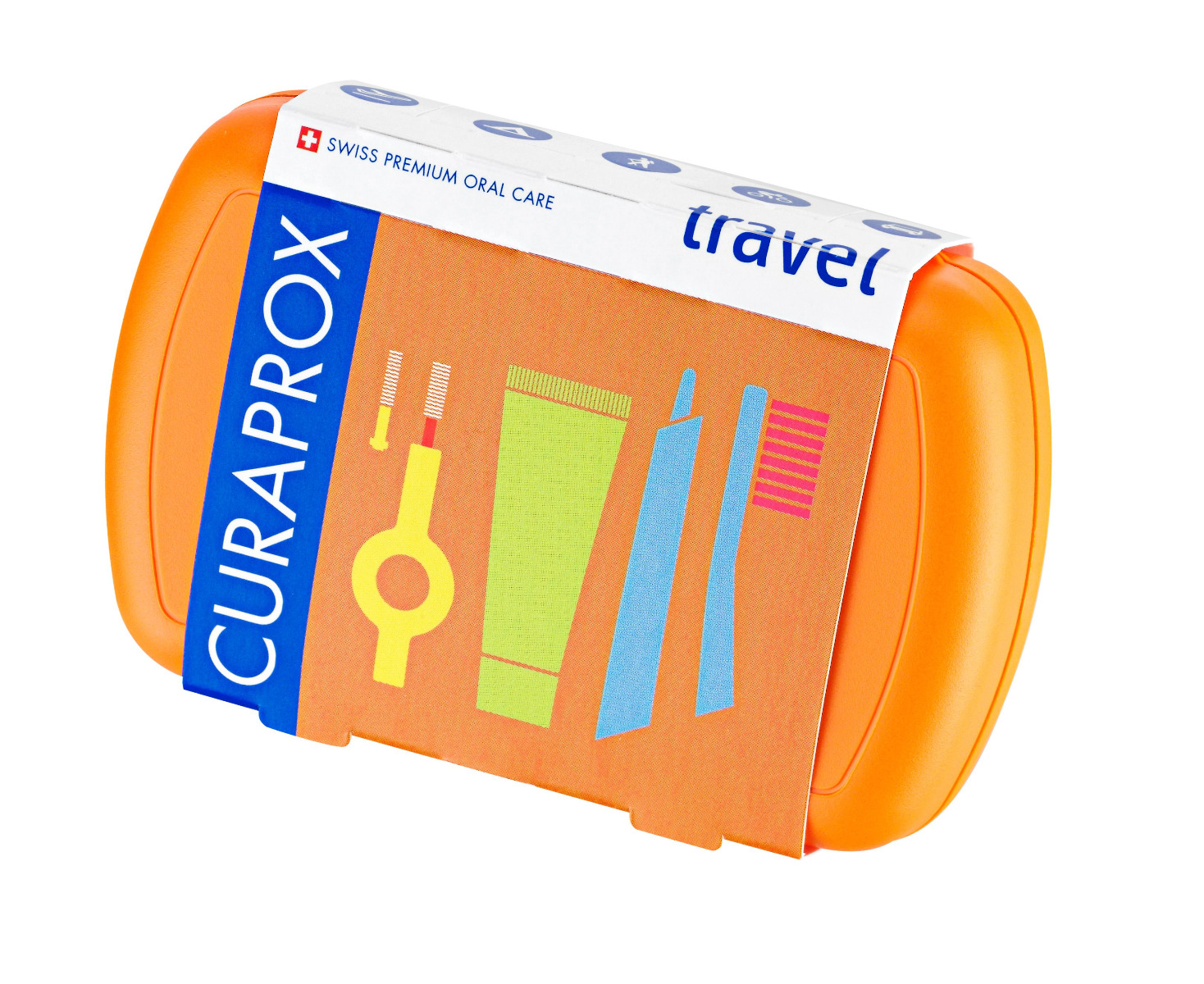 Curaprox Travel set cestovní sada oranžová Curaprox