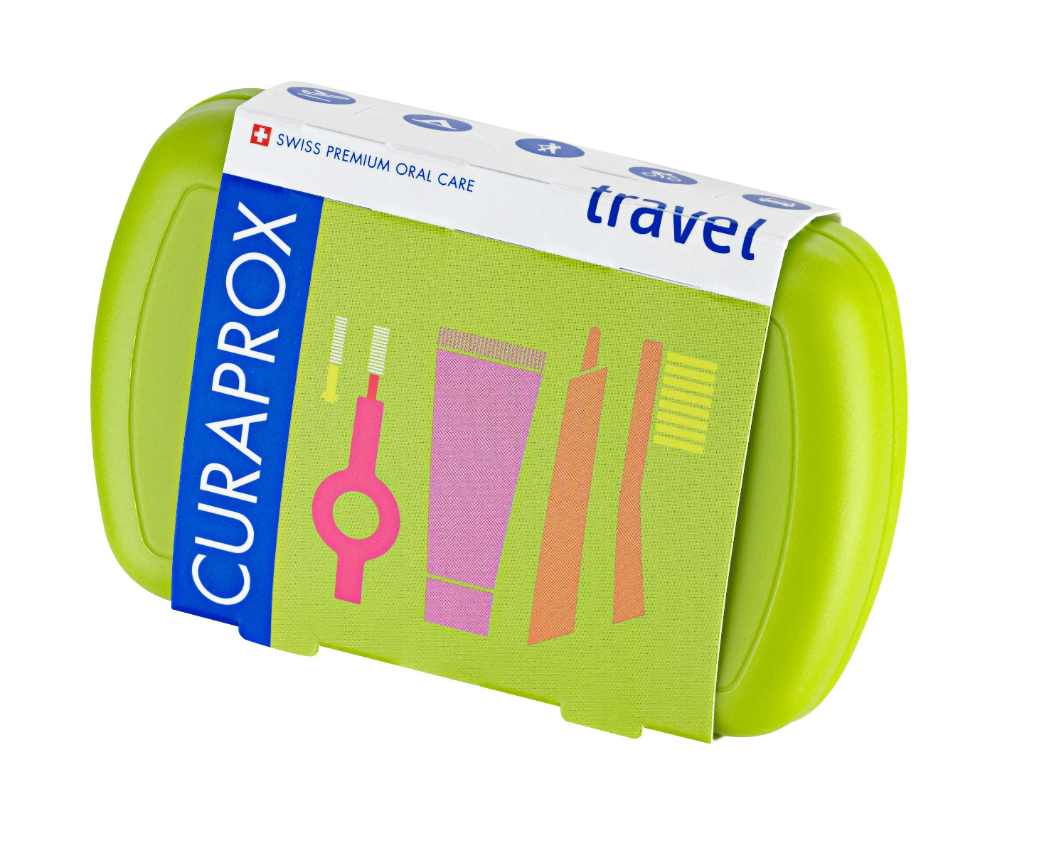 Curaprox Travel set cestovní sada zelená Curaprox