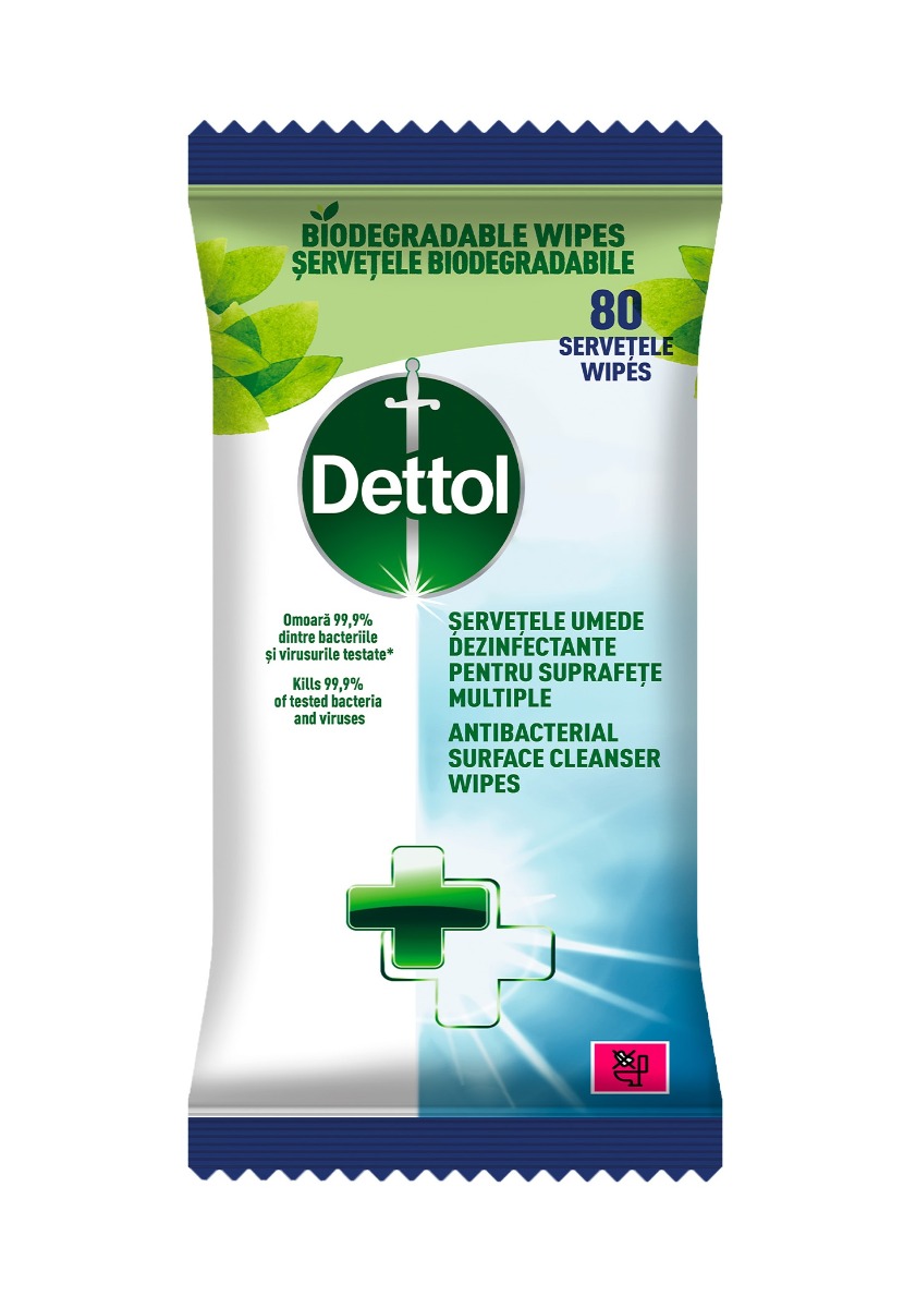 Dettol Antibakteriální ubrousky na povrchy 80 ks Dettol