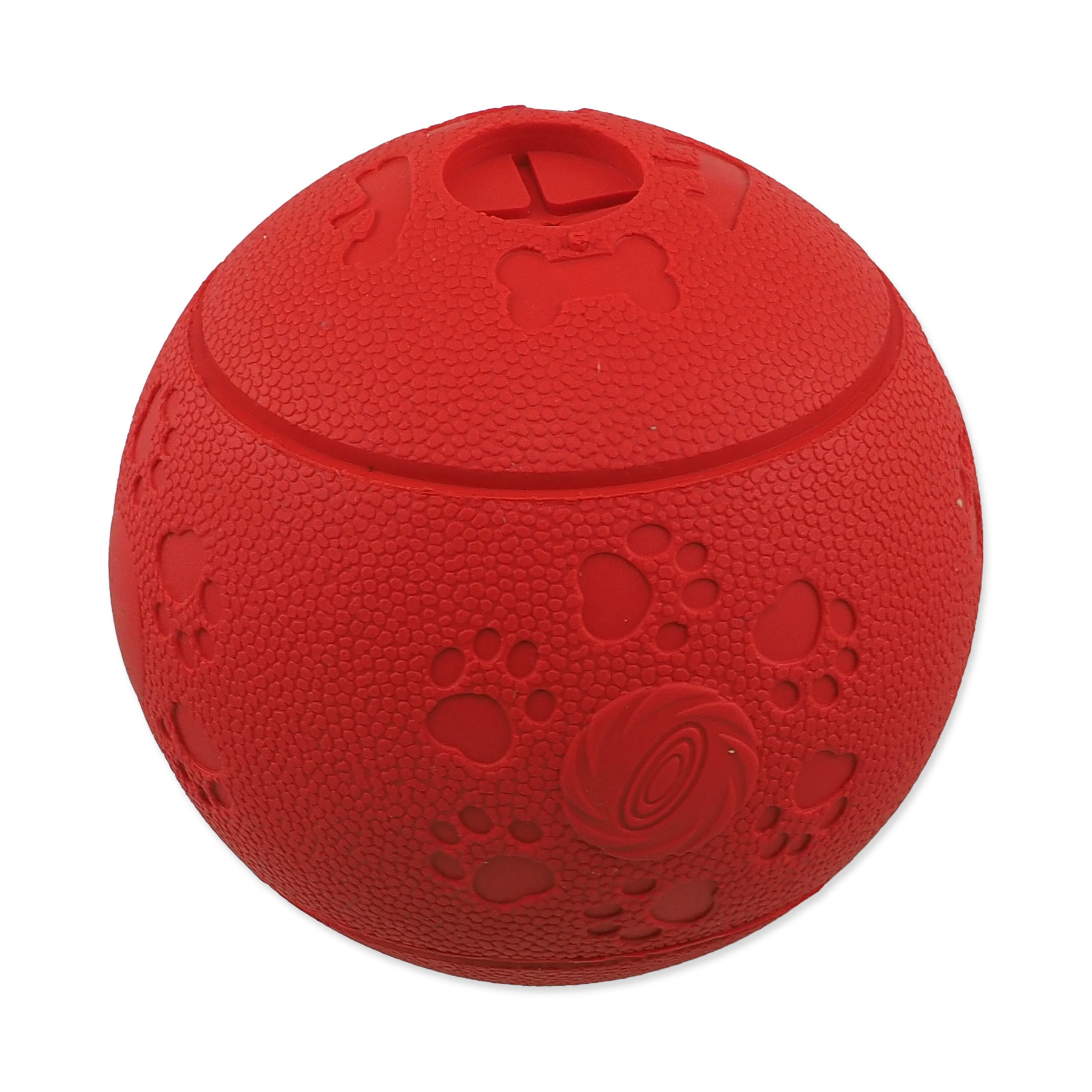 Dog Fantasy Míček na pamlsky červený 11 cm Dog Fantasy