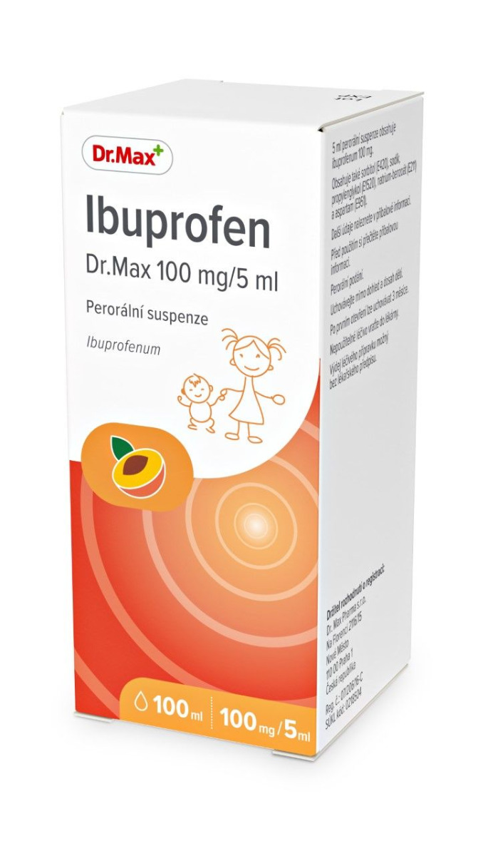 Dr. Max IBUPROFEN 100 mg/5 ml perorální suspenze 100 ml Dr. Max