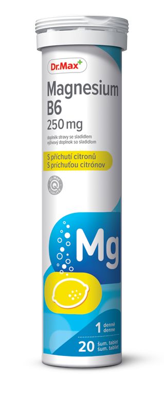 Dr. Max Magnesium B6 citron 250 mg 20 šumivých tablet Dr. Max
