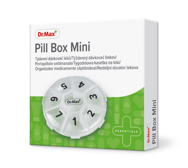 Dr. Max Pill Box Mini týdenní dávkovač léků 1 ks Dr. Max