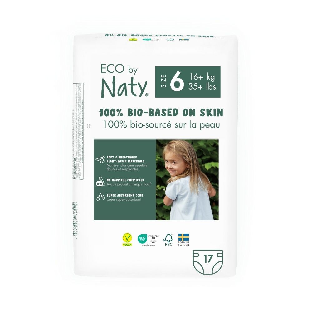 ECO by Naty XL 16+ kg dětské plenky 17 ks ECO by Naty