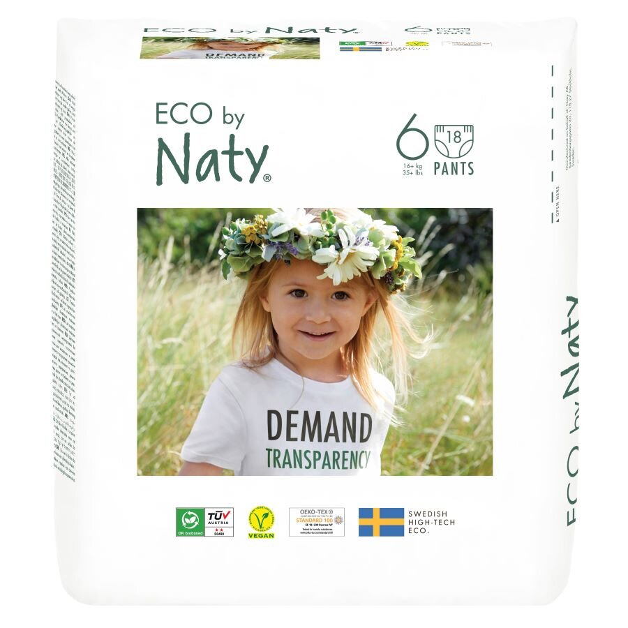 ECO by Naty XL 16+ kg plenkové kalhotky 18 ks ECO by Naty