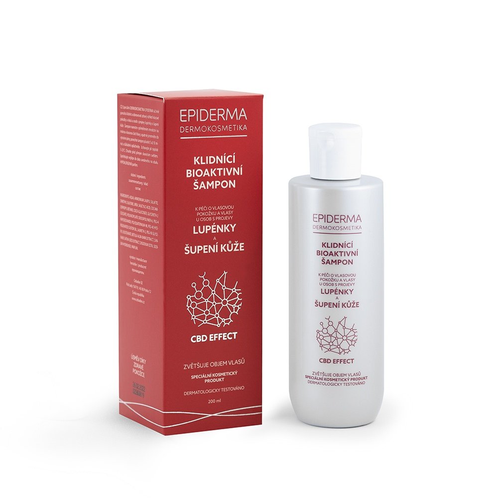 Epiderma Bioaktivní CBD šampon při lupénce 200 ml Epiderma