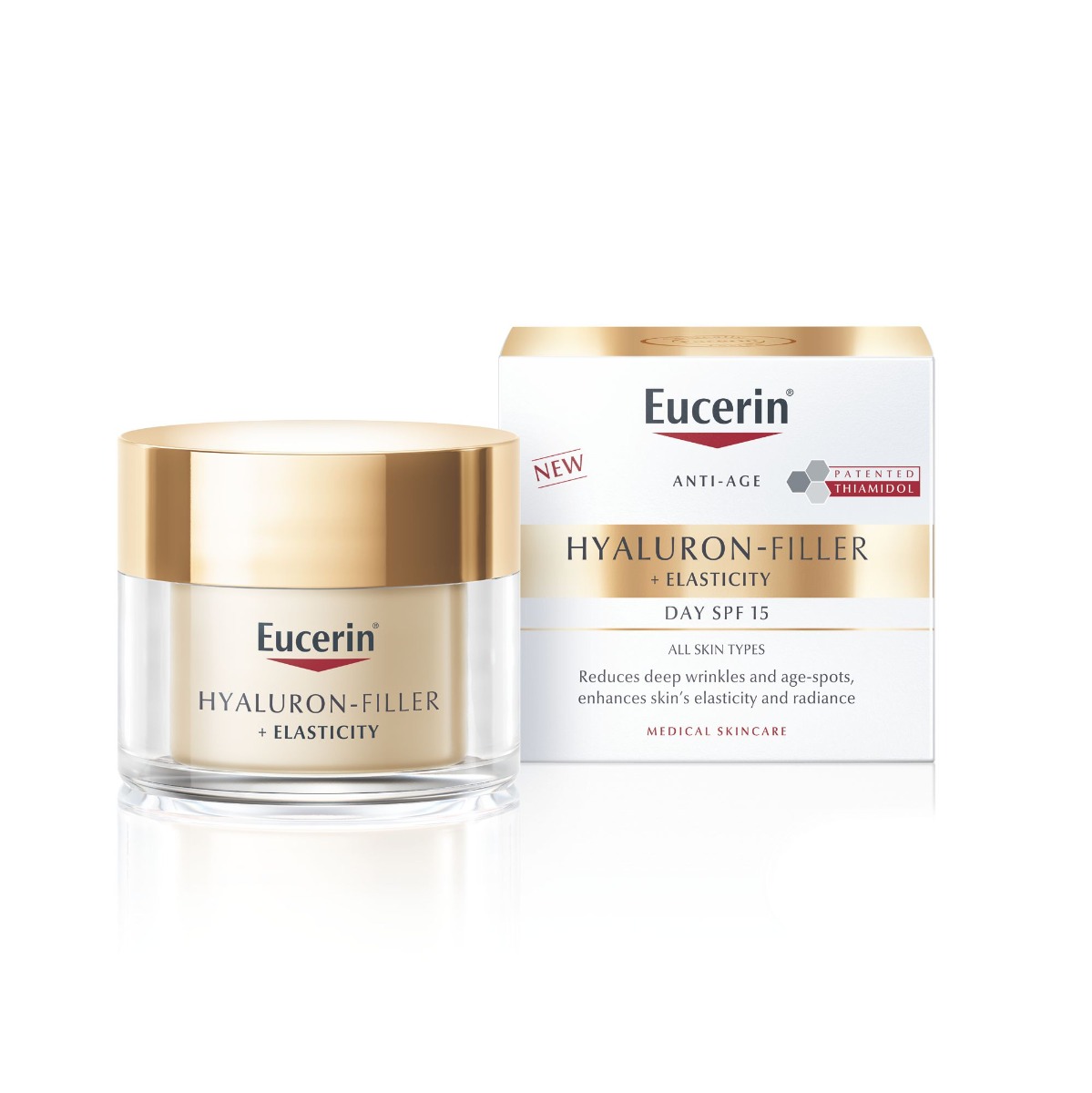 Eucerin Hyaluron-Filler + Elasticity SPF15 denní krém 50 ml Eucerin
