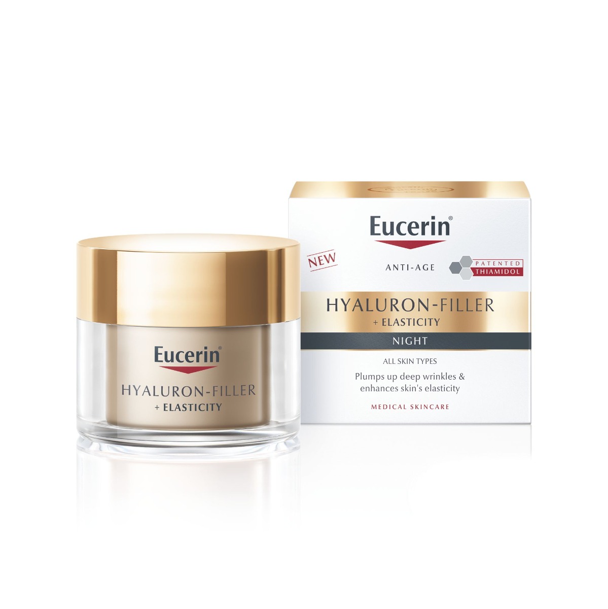 Eucerin Hyaluron-Filler + Elasticity noční krém proti vráskám 50 ml Eucerin