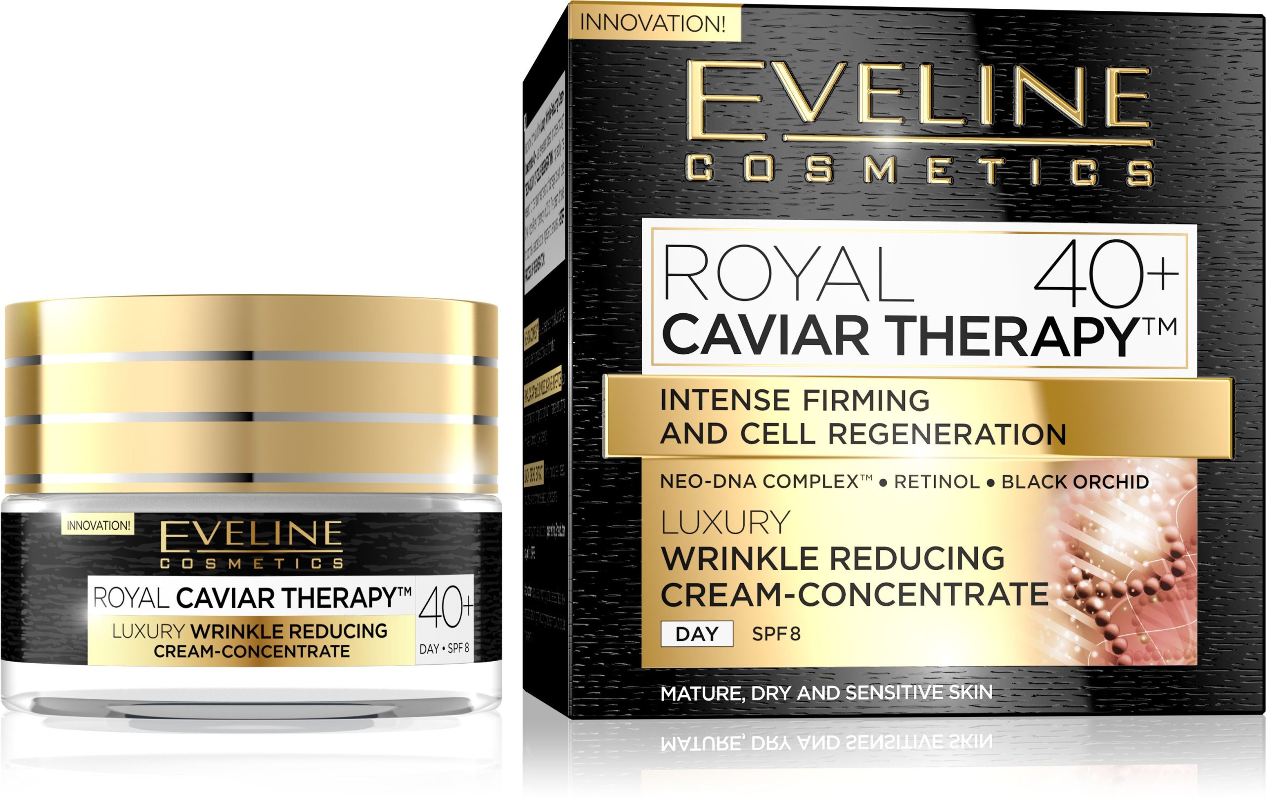 Eveline ROYAL CAVIAR 40+ SPF8 denní krém 50 ml Eveline