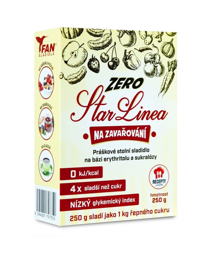 FAN sladidla StarLinea Zero sladidlo k zavařování 250 g FAN sladidla