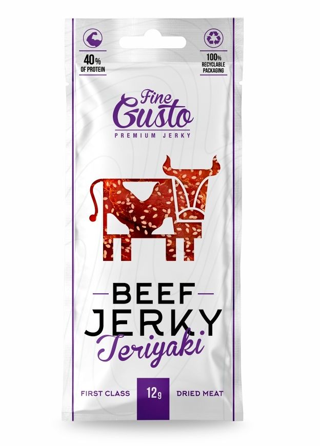 Fine Gusto Hovězí jerky teriyaki 12 g Fine Gusto