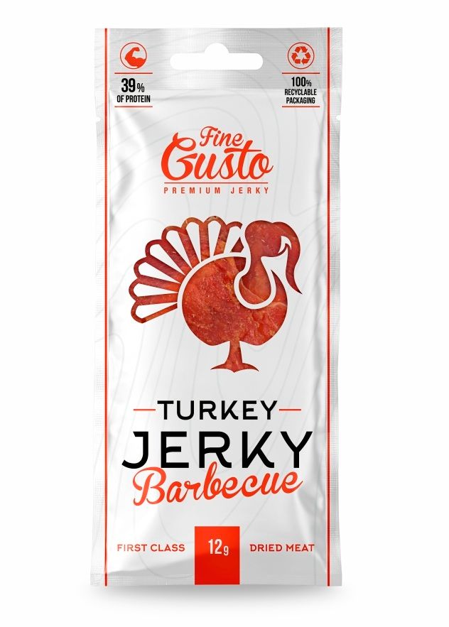 Fine Gusto Krůtí jerky BBQ 12 g Fine Gusto