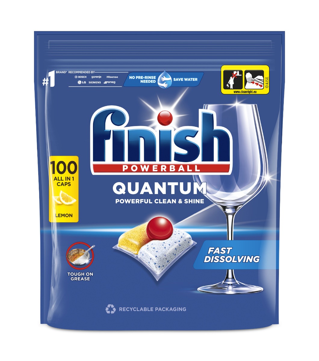 Finish Quantum All in 1 lemon sparkle 100 ks Finish