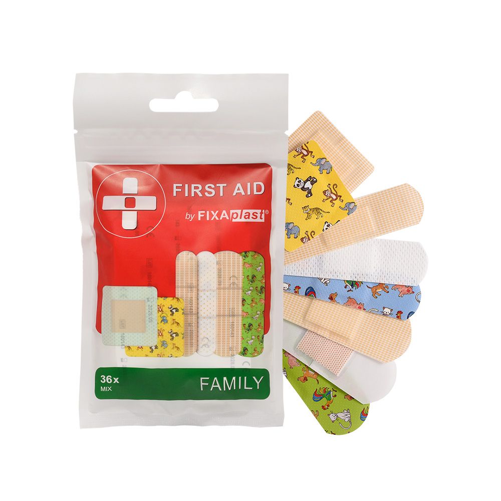 Fixaplast FIRST AID Family MIX náplasti 36 ks Fixaplast