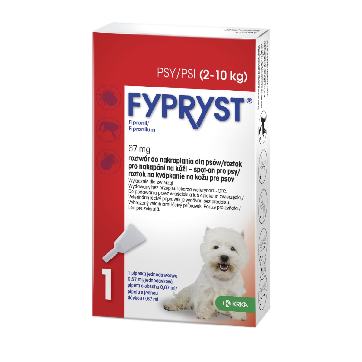 Fypryst Spot-on S pes 2–10 kg 1 pipeta Fypryst