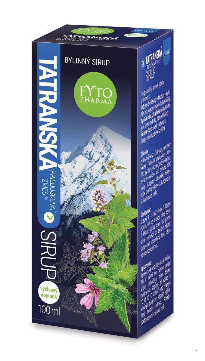 Fytopharma Tatranská průdušková směs bylinný sirup 100 ml Fytopharma