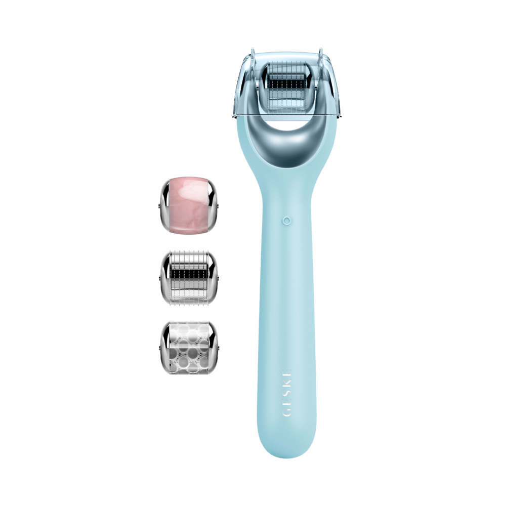 GESKE MicroNeedle Face Roller 9in1 masážní váleček s mikrojehličkami turquoise GESKE